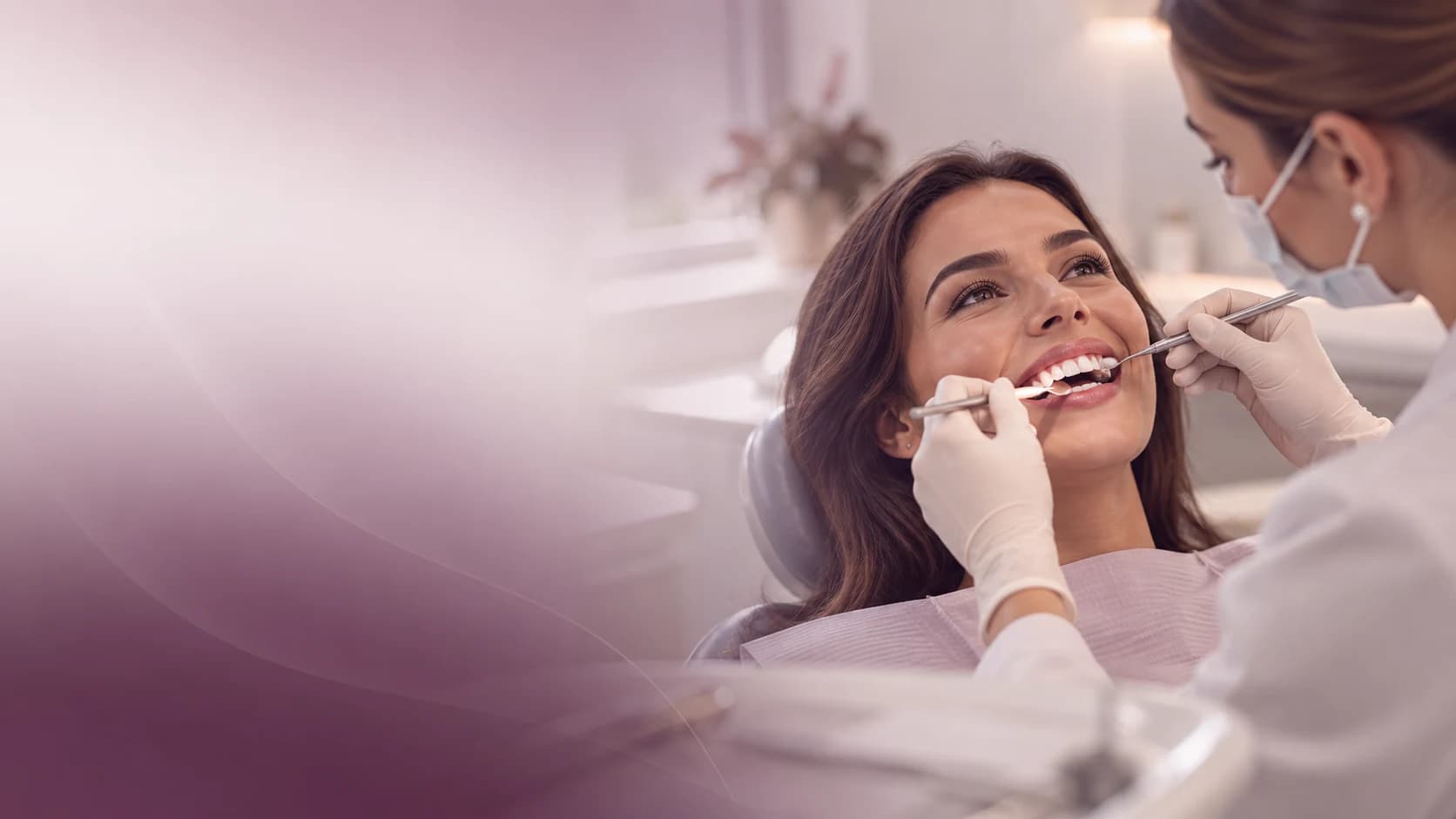 Atendimento clínico para profilaxia e limpeza dentária profissional